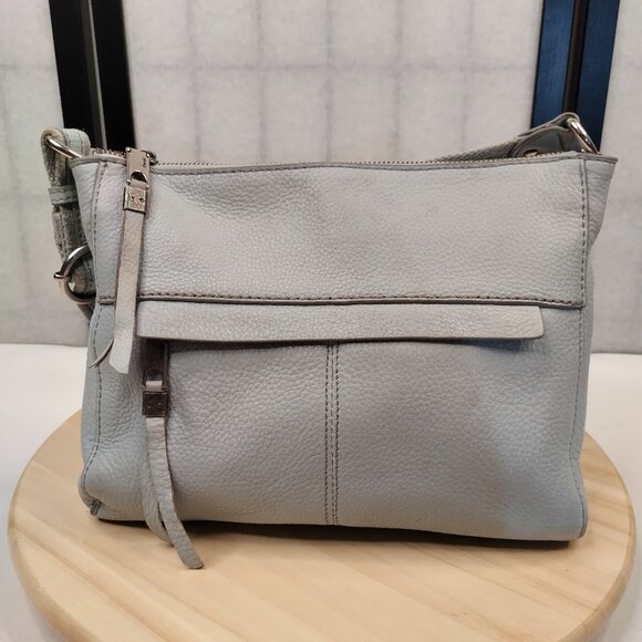 The Sak Alameda Light Blue Leather Crossbody Shoulder Bag Medium Women - Picture 1 of 16